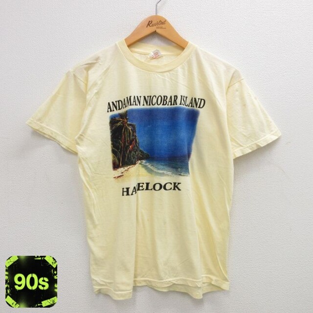 90s 半袖Tシャツ 海 イエロー L | 古着