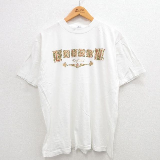 90s 半袖Tシャツ ロンドン ホワイト L | 古着