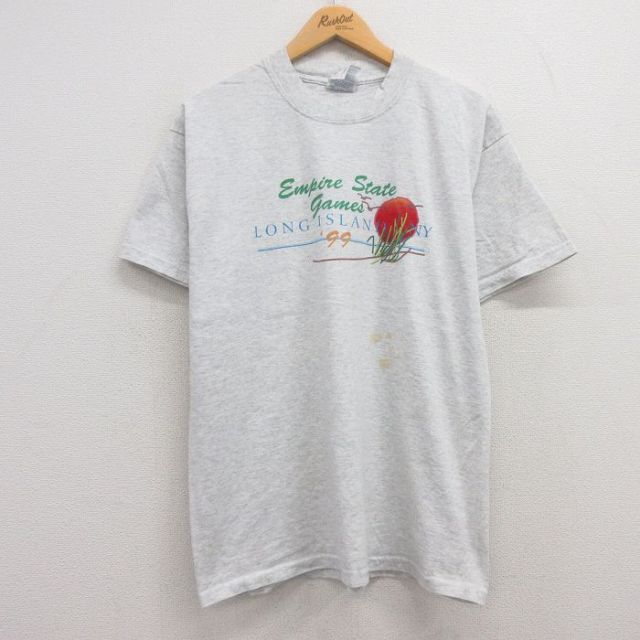 90s 半袖Tシャツ Empire state games グレー L | 古着