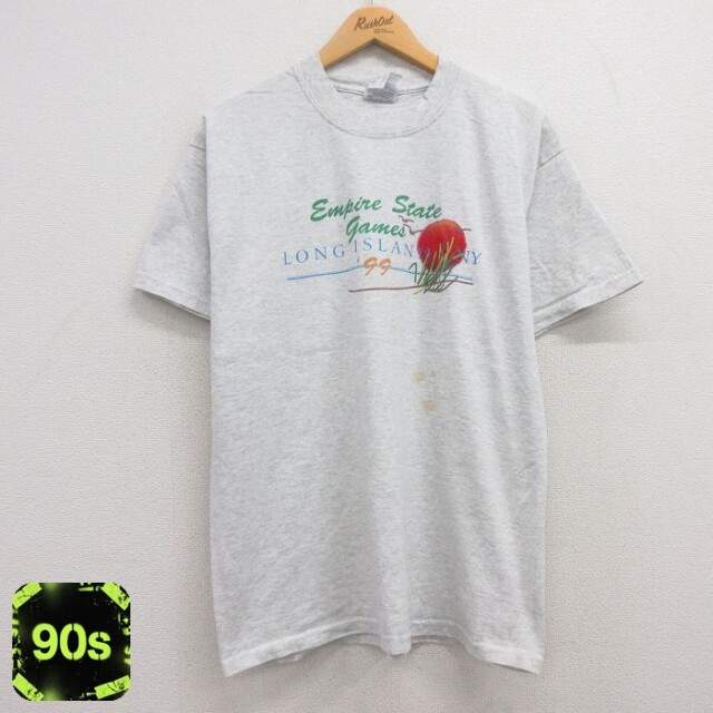 90s 半袖Tシャツ Empire state games グレー L | 古着