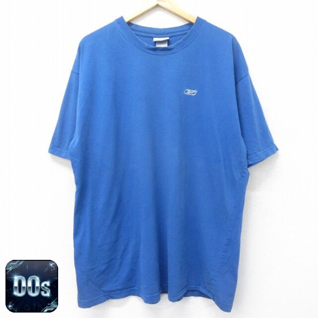 リーボック 00s 半袖Tシャツ ワンポイントロゴ ブルー XL | 古着