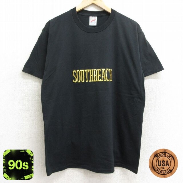 ジャージーズ 90s 半袖Tシャツ サウスビーチ ブラック L | 古着