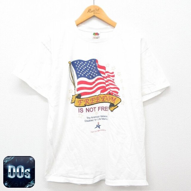 フルーツオブザルーム 00s 半袖Tシャツ FREEDOM ホワイト L | 古着