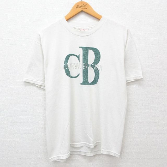 ヘインズ 00s 半袖Tシャツ クリアウォータービーチ ホワイト L | 古着
