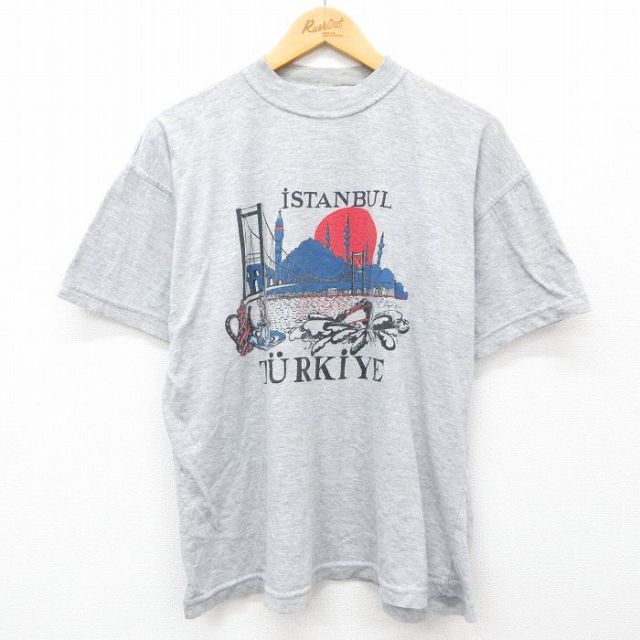 00s 半袖Tシャツ イスタンブール グレー霜降り XL | 古着