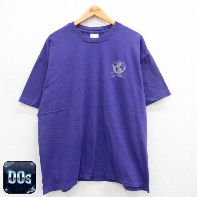 00s 半袖Tシャツ 地球 パープル XL | 古着
