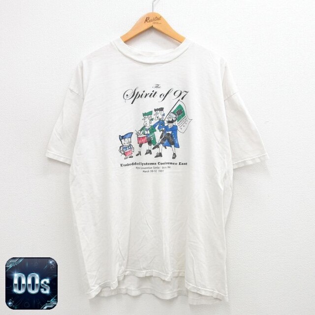 ボストン 00s 半袖Tシャツ 太鼓自由の女神 ホワイト メンズXL相当 | 古着