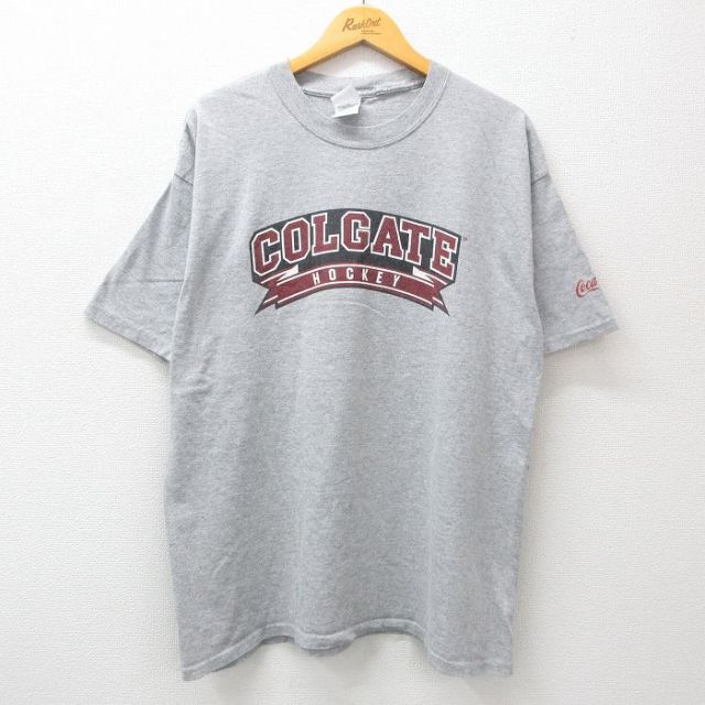 00s 半袖Tシャツ ホッケー グレー XL | 古着
