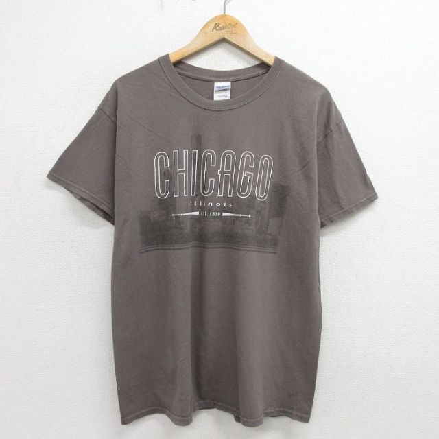 シカゴ 00s 半袖Tシャツ ブラウン L | 古着