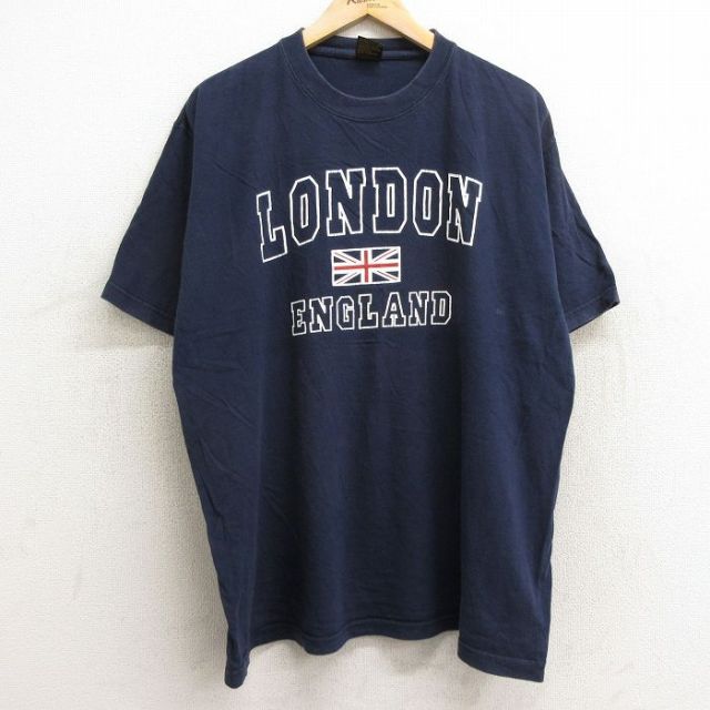 00s 半袖Tシャツ ユニオンジャック ネイビー XL | 古着