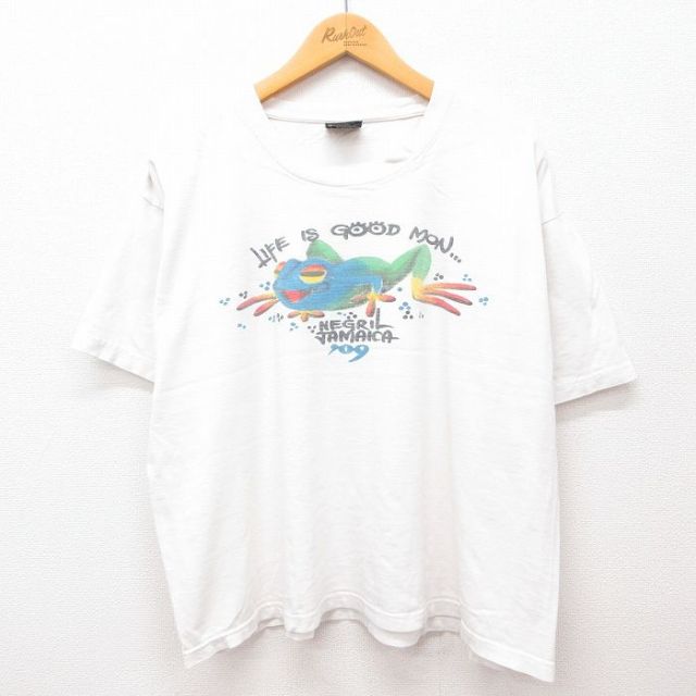 00s 半袖Tシャツ カエル ホワイト XL | 古着
