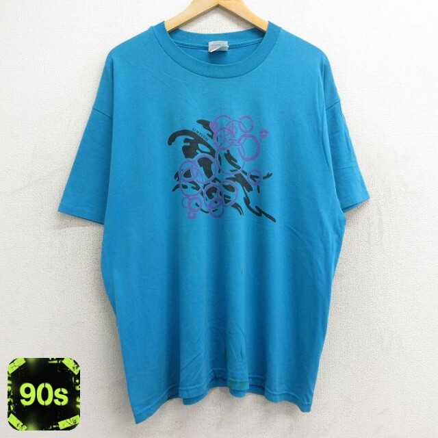 ヘインズ 90s 半袖Tシャツ シンプソン ライトブルー XL | 古着