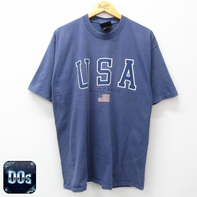 00s 半袖Tシャツ USAロゴ ネイビー XL | 古着