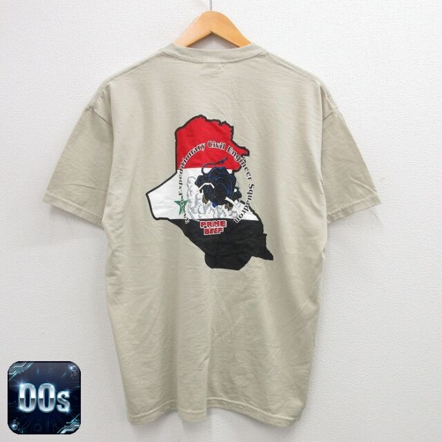 00s 半袖Tシャツ 星条旗 ベージュ XL | 古着