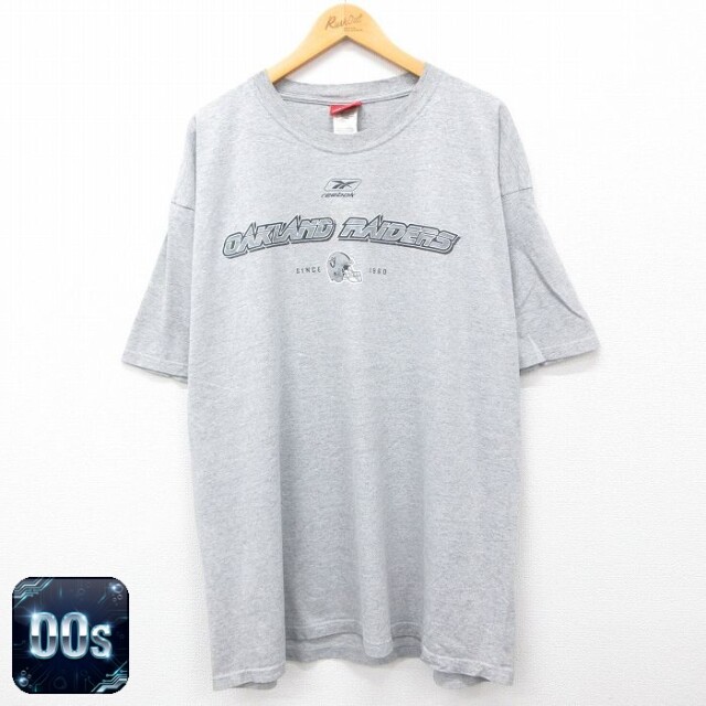 【50%OFF】リーボック 00s 半袖Tシャツ NFLオークランドレイダース グレー XL | 古着