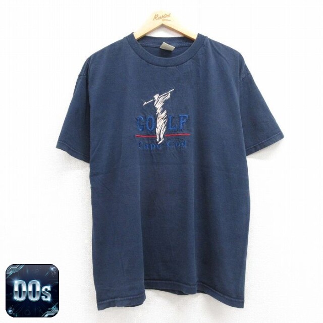 00s 半袖Tシャツ ゴルフ ネイビー XL | 古着
