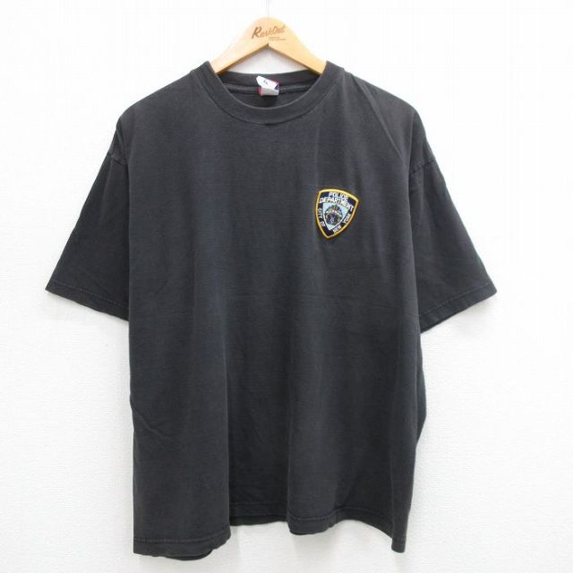 00s 半袖Tシャツ POLIC ニューヨーク ブラック XL | 古着