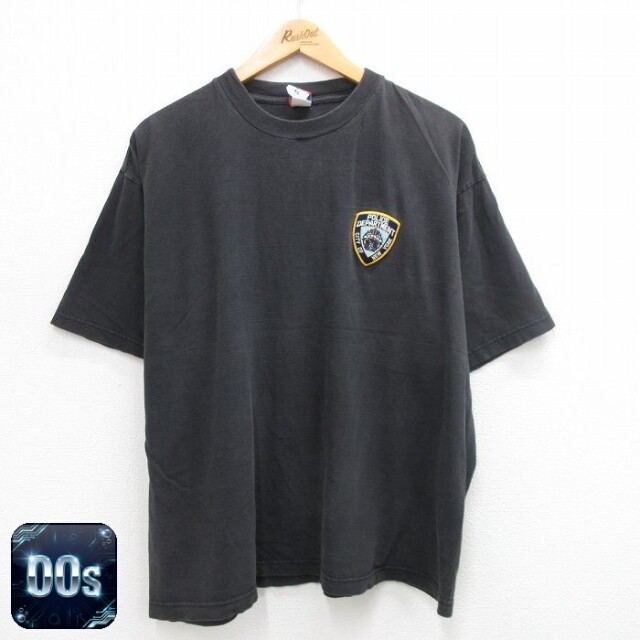 00s 半袖Tシャツ POLIC ニューヨーク ブラック XL | 古着