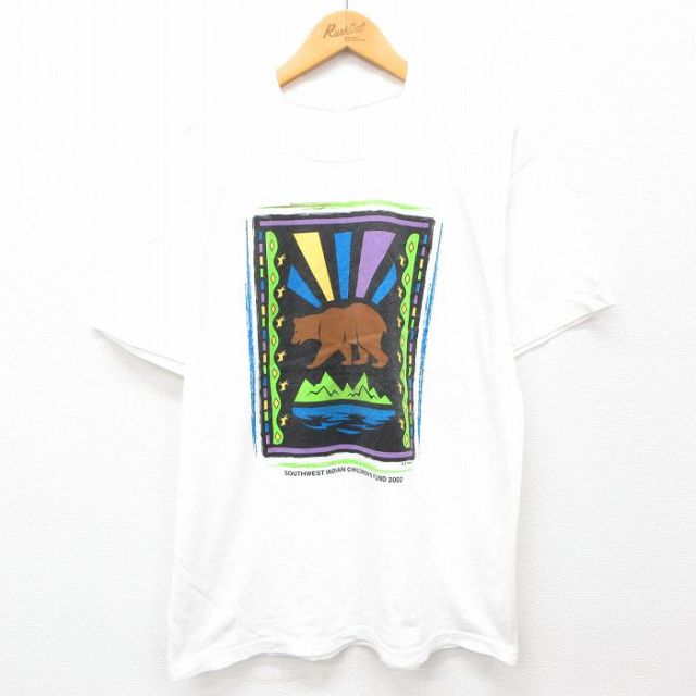 00s 半袖Tシャツ クマ ホワイト L | 古着