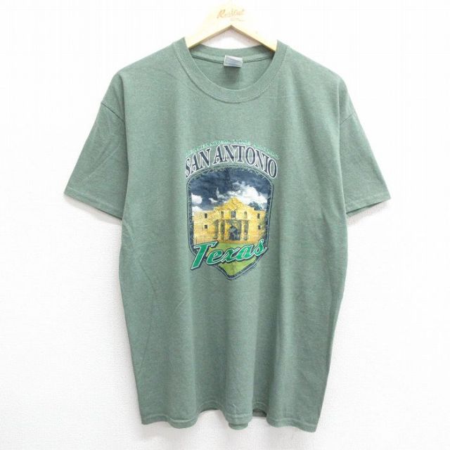 00s 半袖Tシャツ テキサス サンアントニオ グリーン L | 古着
