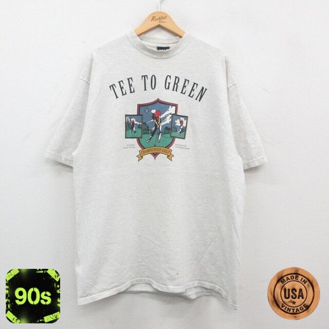 SDI 90s 半袖Tシャツ ゴルフ グレー メンズXL相当 | 古着