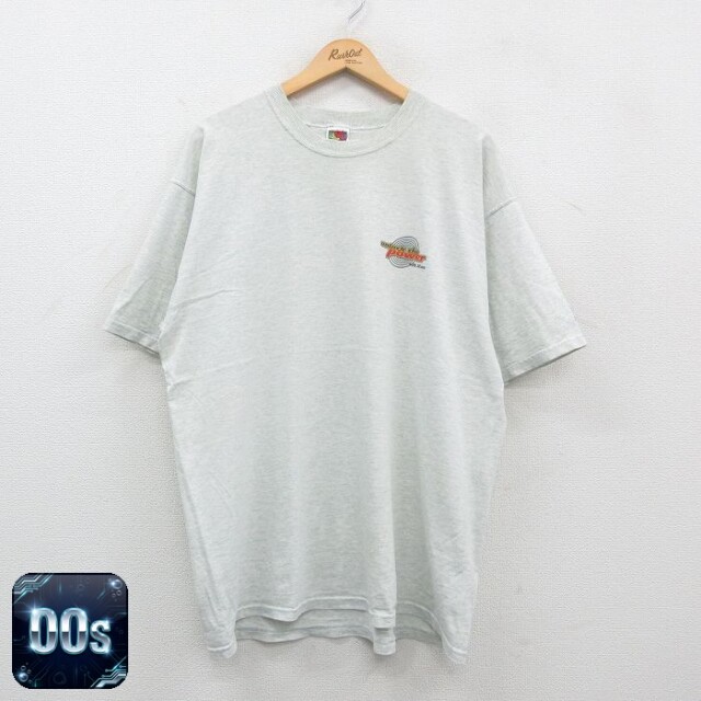 フルーツオブザルーム 00s 半袖Tシャツ 3com Power グレー メンズXL相当 | 古着