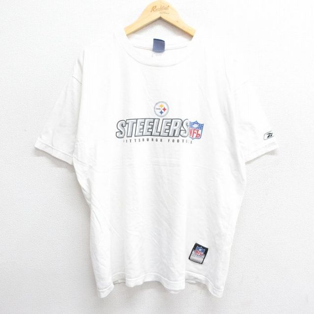 【50%OFF】リーボック 00s 半袖Tシャツ ピッツバーグスティーラーズ ホワイト XL | 古着
