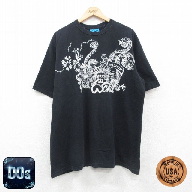 00s 半袖Tシャツ 十字架 ブラック XL | 古着