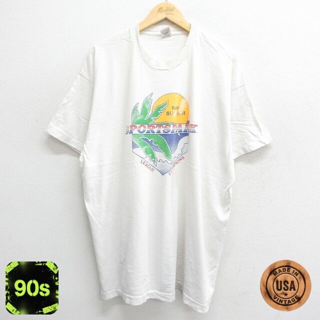 【50%OFF】フルーツオブザルーム 90s 半袖Tシャツ SPORTSPARK ホワイト XL | 古着