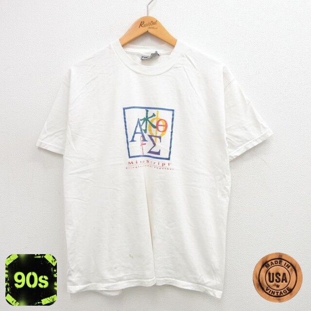 リー 90s 半袖Tシャツ マイクロスプリクト ホワイト L | 古着