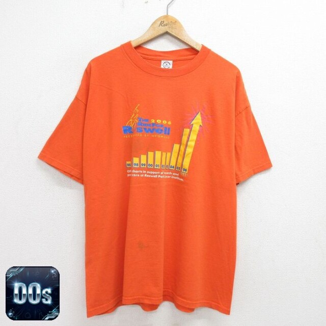 【50%OFF】00s 半袖Tシャツ Roswell オレンジ XL | 古着