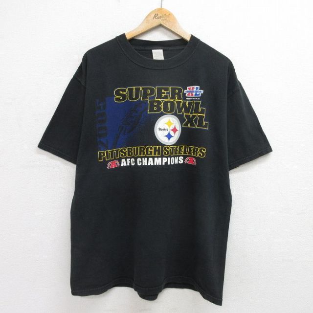 00s 半袖Tシャツ ピッツバーグスティーラーズ ブラック XL | 古着