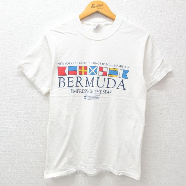 ヘインズ 00s 半袖Tシャツ バミューダニューヨーク ホワイト M | 古着