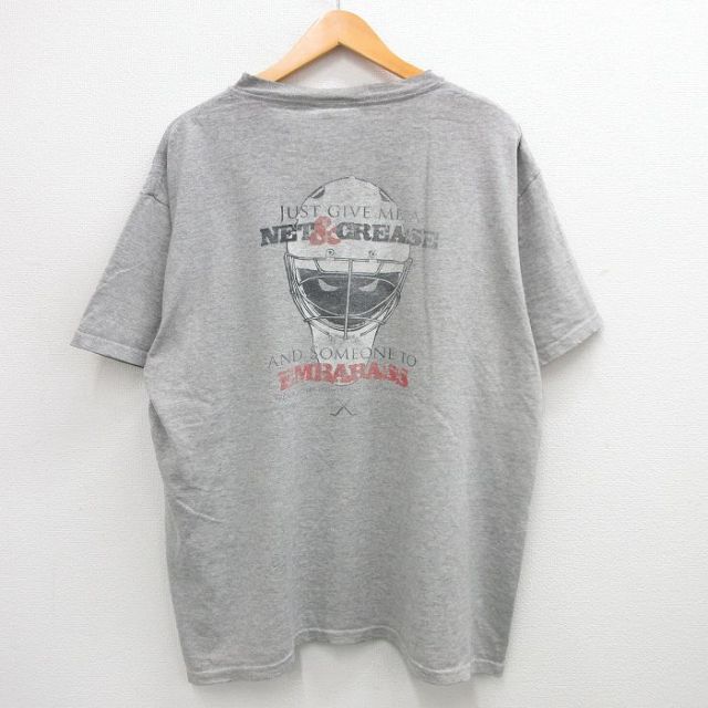 90s 半袖Tシャツ ヘルメット グレー XL | 古着