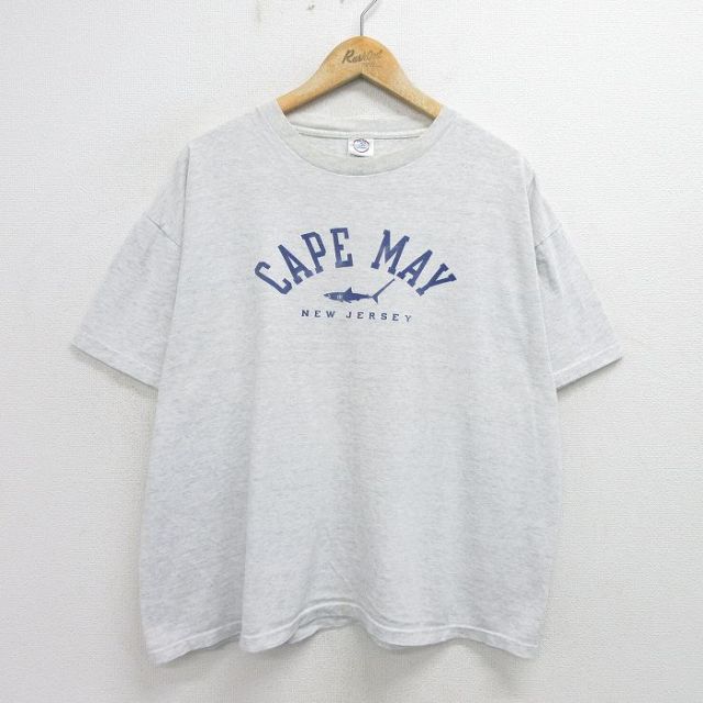 00s 半袖Tシャツ CAPE MAY サメ グレー XL | 古着