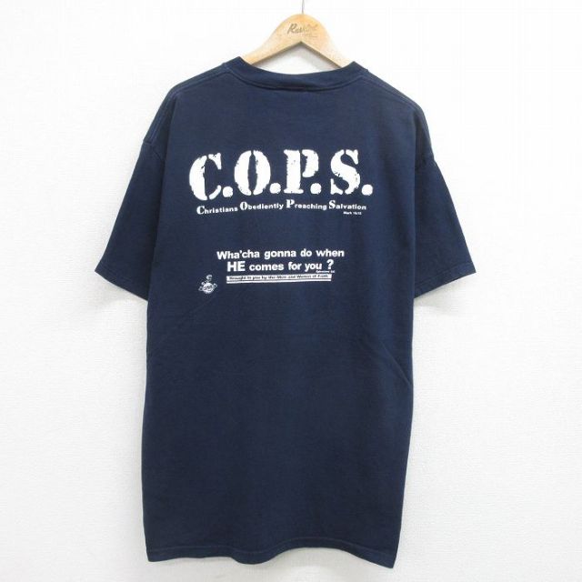 【50%OFF】TULTEX 90s 半袖Tシャツ COPS ネイビー XL | 古着
