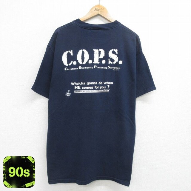 【50%OFF】TULTEX 90s 半袖Tシャツ COPS ネイビー XL | 古着