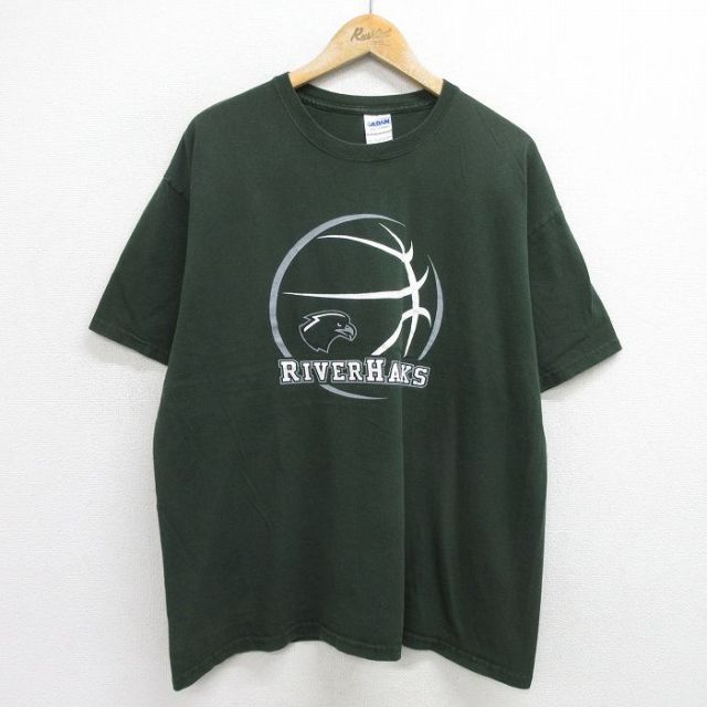 00s 半袖Tシャツ バスケットボール グリーン XL | 古着