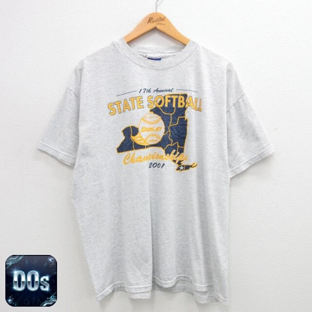 チャンピオン 00s 半袖Tシャツ ソフトボールチャンピオンシップ グレー XL | 古着