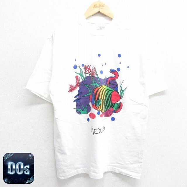 00s 半袖Tシャツ メキシコ魚 ホワイト L | 古着
