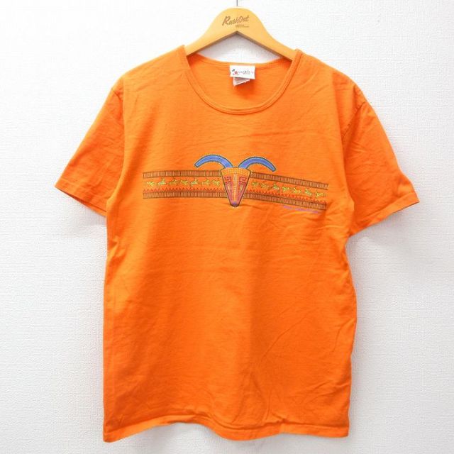 ディズニー 90s 半袖Tシャツ アニマルキングダム オレンジ L | 古着
