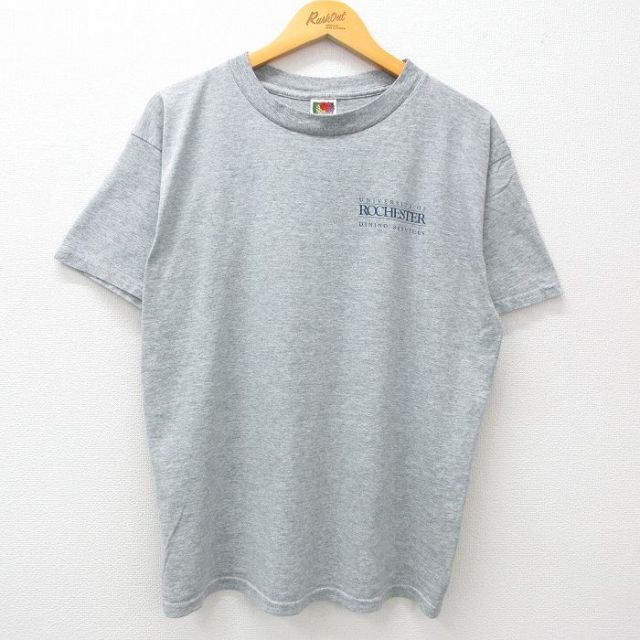 フルーツオブザルーム 00s 半袖Tシャツ ロチェスター大学 グレー XL | 古着
