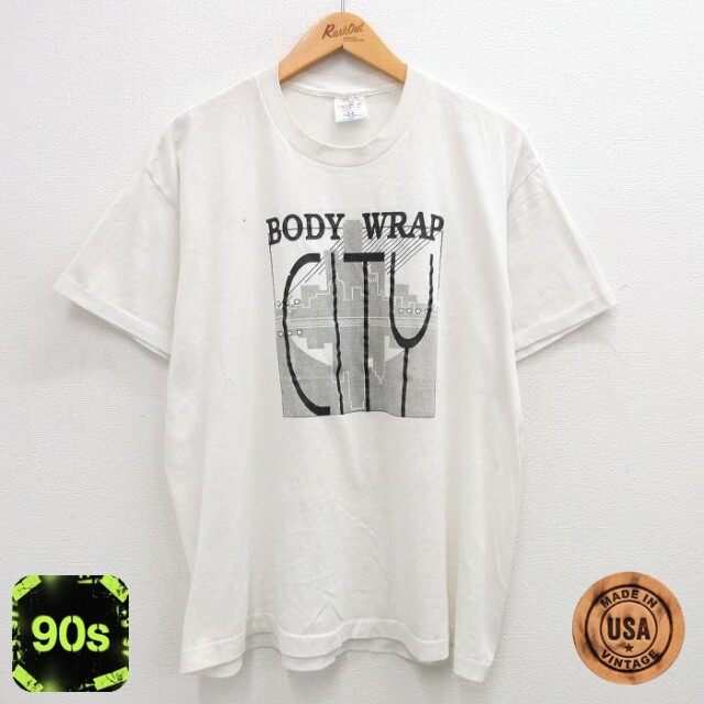 90s 半袖Tシャツ BODY WRAP CITY ホワイト XL | 古着