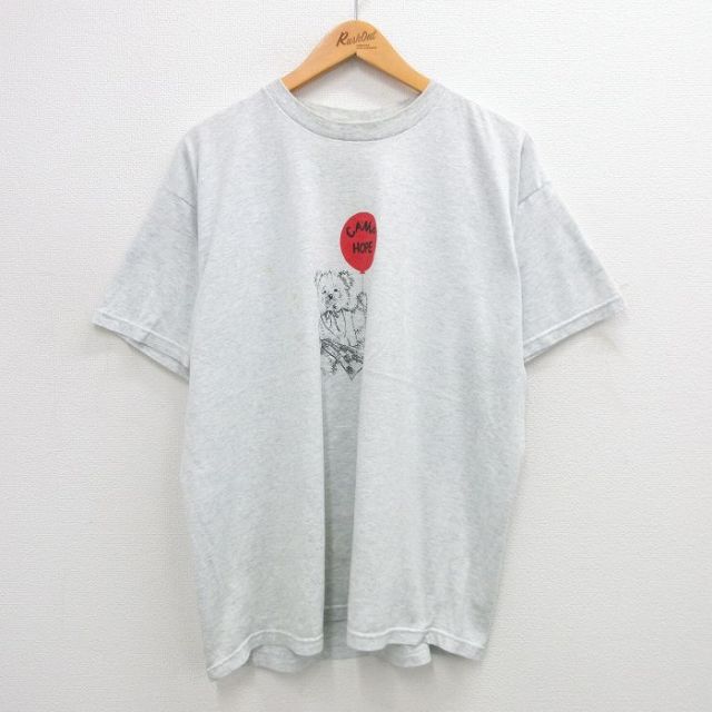 【50%OFF】00s 半袖Tシャツ CAMP HOPE クマ グレー XL | 古着
