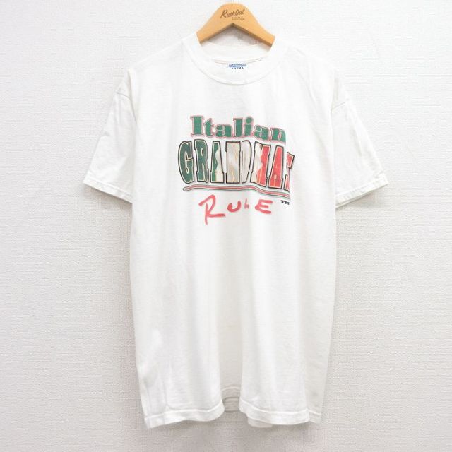 00s 半袖Tシャツ イタリアン ホワイト XL | 古着