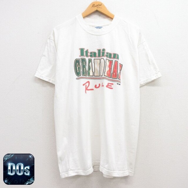 00s 半袖Tシャツ イタリアン ホワイト XL | 古着
