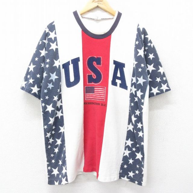 90s 半袖Tシャツ USAロゴ ホワイト XL | 古着