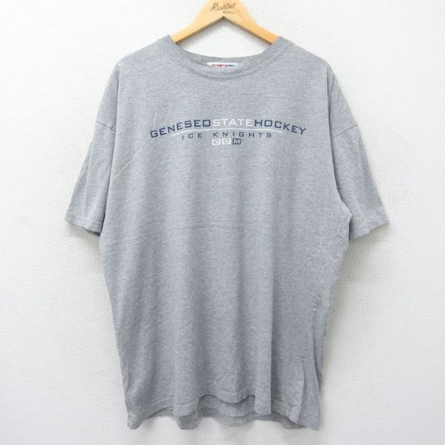 00s 半袖Tシャツ アイスホッケー グレー XL | 古着