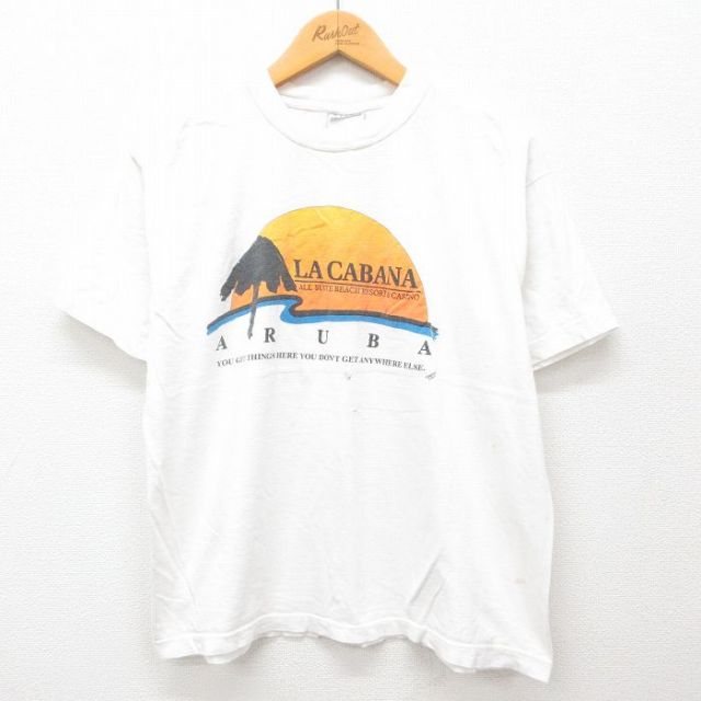 00s 半袖Tシャツ LA CABANA ホワイト L | 古着