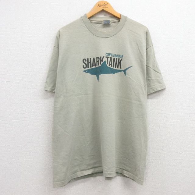 ヘインズ 00s 半袖Tシャツ SHARF TANK グリーン XL | 古着